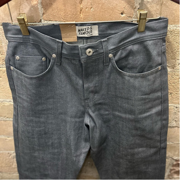 NAKED & FAMOUS DENIM Jeans
Weird Guy - Grey Selvedge Sz 30 - Picture 9 of 9